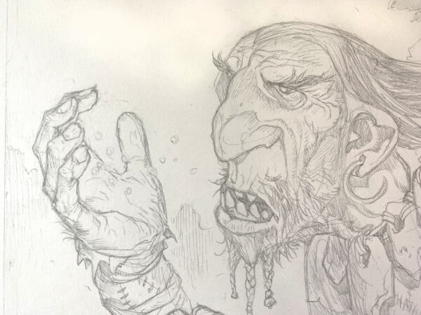Giant Harbinger - MtG Preliminary Drawing - Image 2