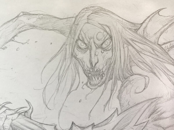 Gift of the Deity - MtG Preliminary Drawing - Image 2