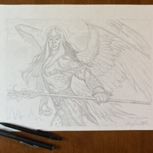 Malach of the Dawn - MtG Preliminary Drawing