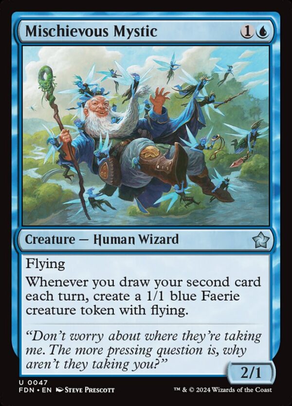 Mischievous Mystic - MtG Preliminary Drawing - Image 3